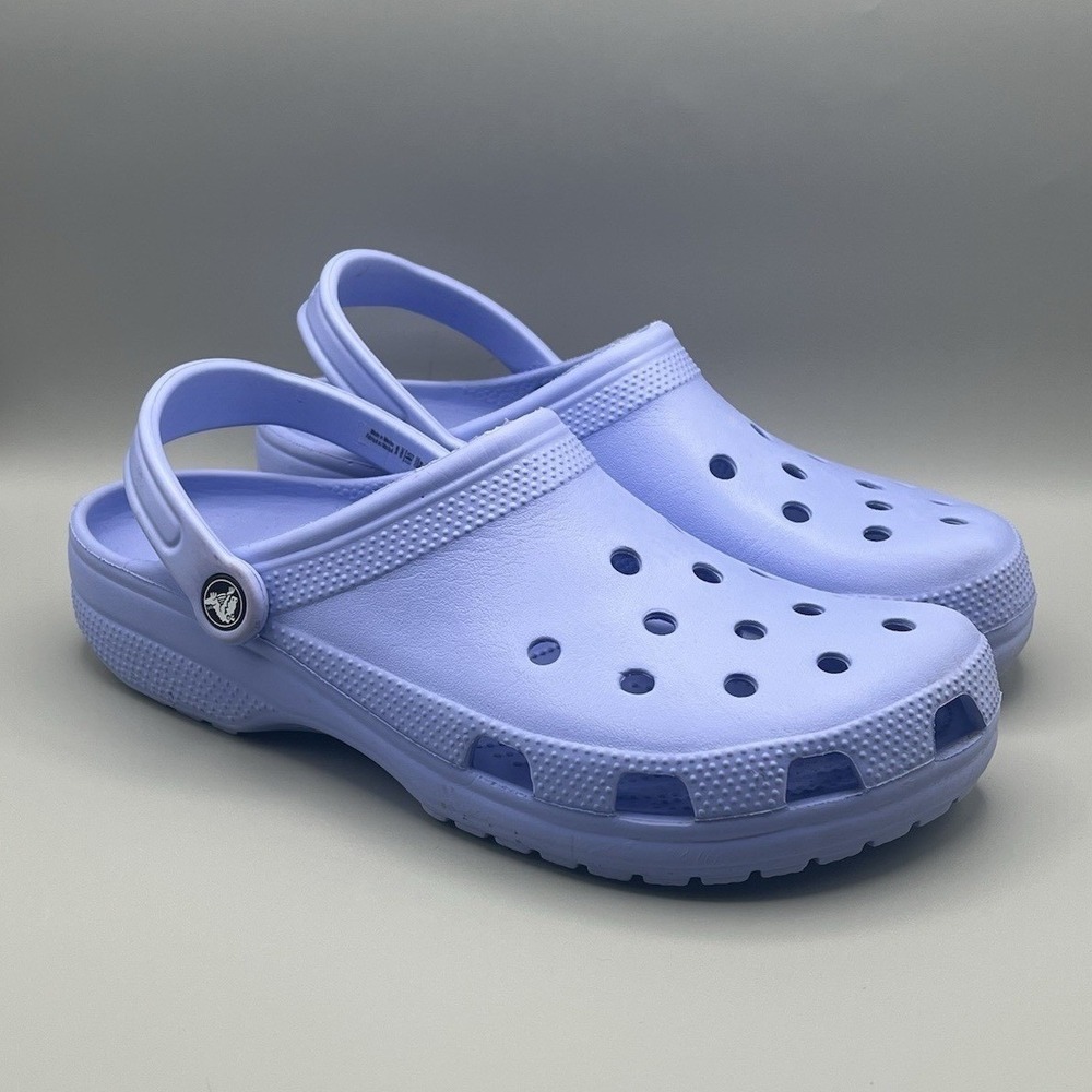 Crocs Classic Comfort Clogs Lavender Light Purple Slip Ons - Men's Size 10